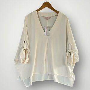 🎉5 for $45🎉 NWT Willow drive top blouse shirt size L white